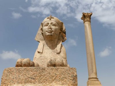 Pompey pillar in Alexandria Egypt